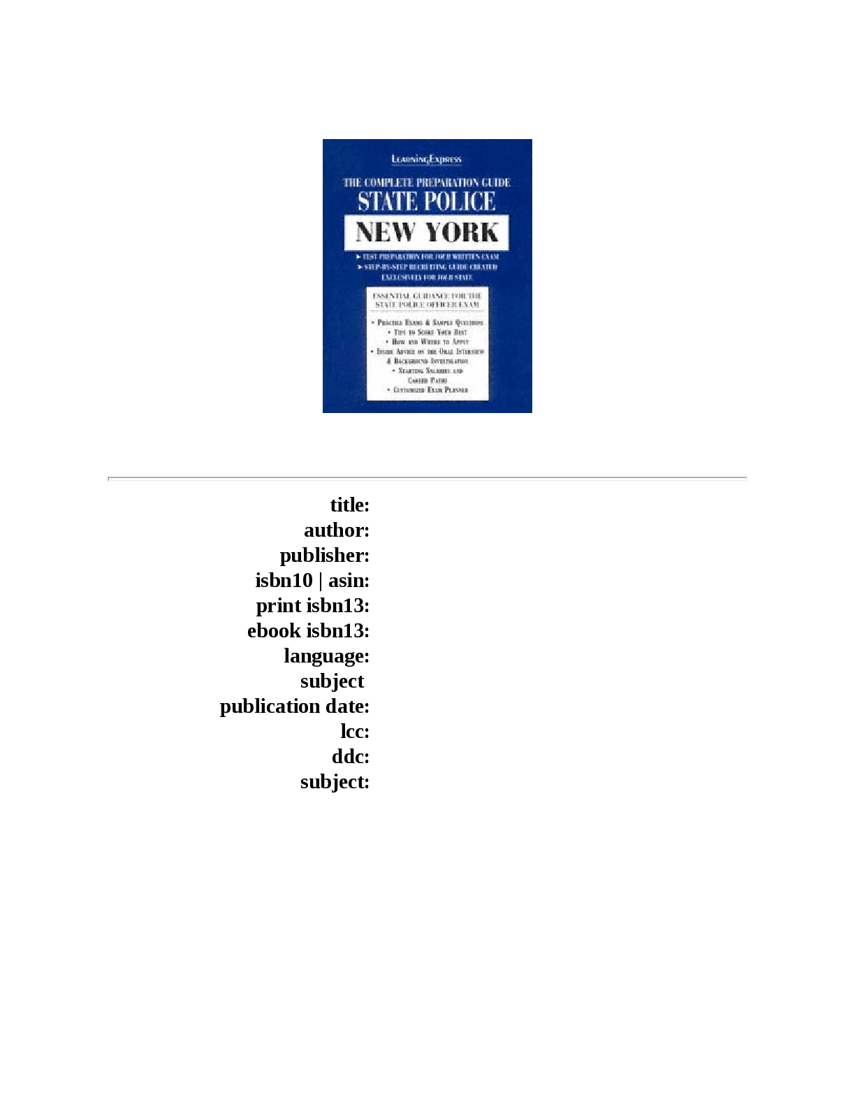 State Police Exam New York Complete Preparation Guide